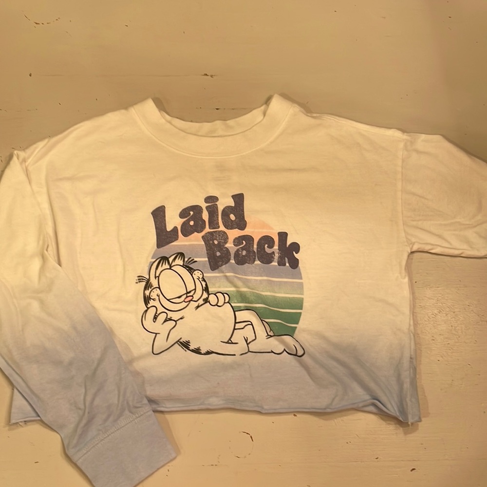 Gap teen crop long sleeve T-shirt